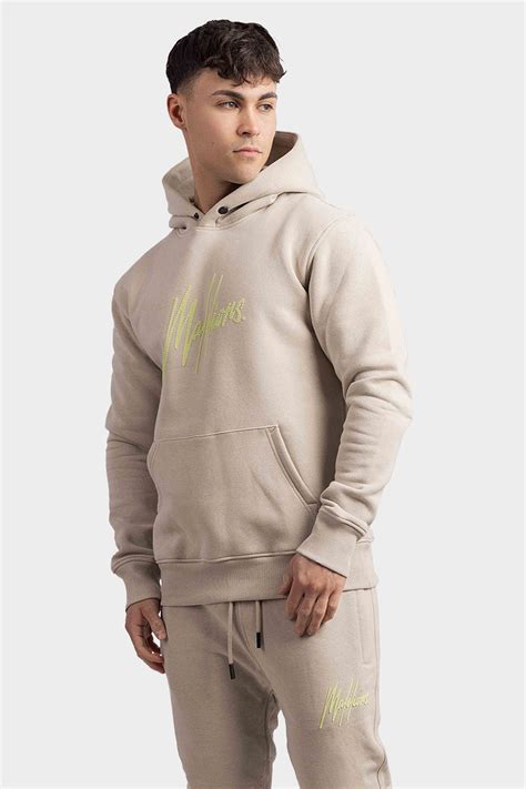 Malelions Malelions Striped Signature Trainingspak Heren Beige .